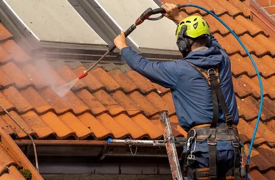 Démoussage et hydrofuge de toiture à Mérilheu